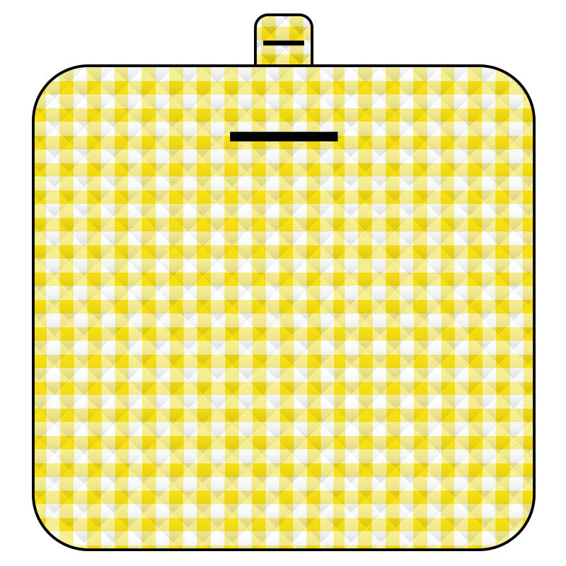 Thickened Waterproof Picnic Blanket - Portable Outdoor Beach Mat for Camping and Hiking 150*200cm(Yellow plaid)