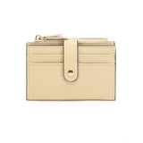 3 PCS Wallets Apricot Women's Small Zipper Snap Card Wallet, Ladies PU Leather Credit Card Holder with Coin Pocke