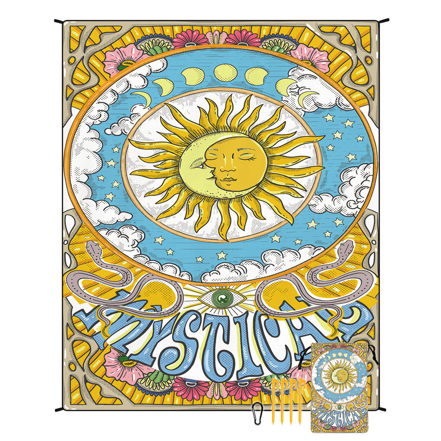 Style STD-001-41 Colorful Quick Dry Beach Mat Sand Proof Waterproof Outdoor Picnic Blanket - Compact & Lightweight