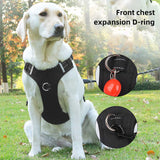 Size L Red Reflective No-Pull Dog Harness - Adjustable & Durable for Large Breeds, Anti-Escape Design