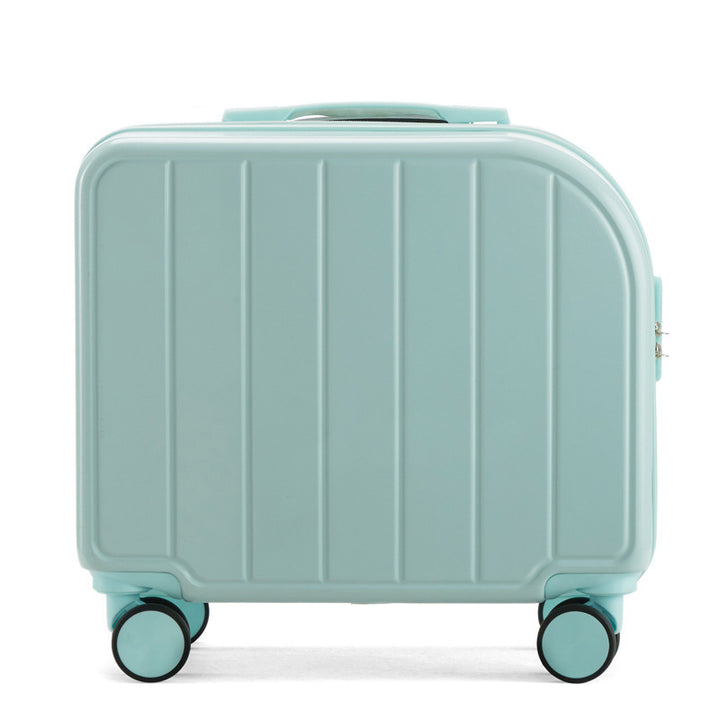 Light Blue Compact 18-Inch Carry-On Suitcase | Lightweight ABS Hardside Spinner Luggage