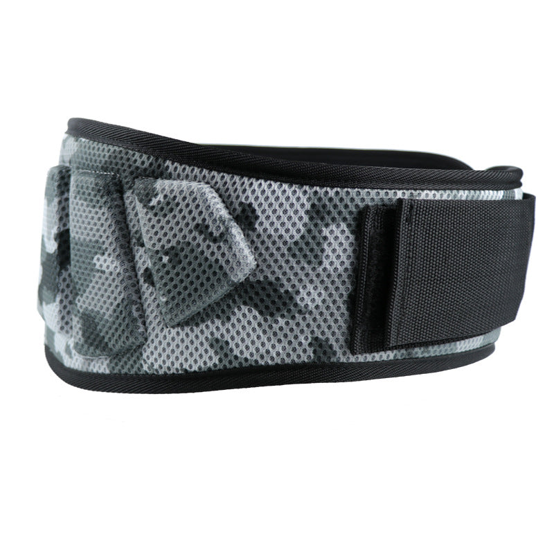 Size XL Grey Camouflage Camo Weightlifting Belt - EVA Nylon Gym Belt for Squats, Deadlifts & Lumbar Support