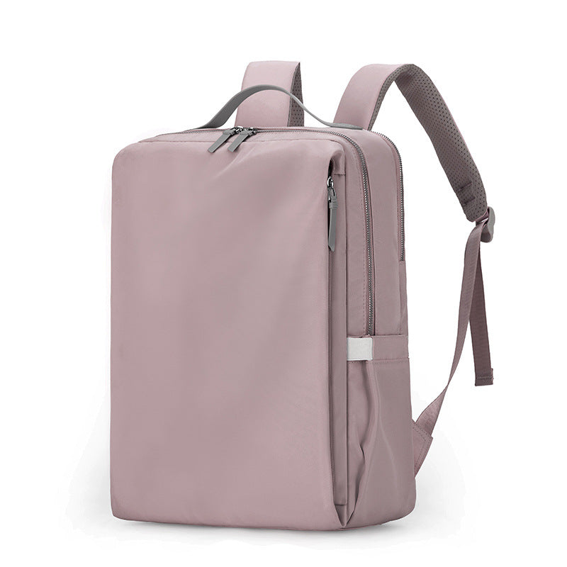 Purple Slim Minimalist Laptop Backpack - Shockproof & Anti-Theft Design, Travel-Friendly with Luggage Strap, Water-Resistant