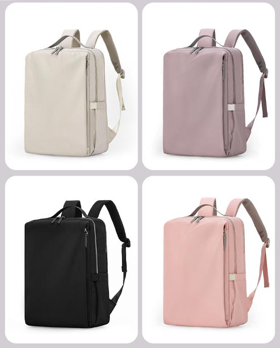 Purple Slim Minimalist Laptop Backpack - Shockproof & Anti-Theft Design, Travel-Friendly with Luggage Strap, Water-Resistant