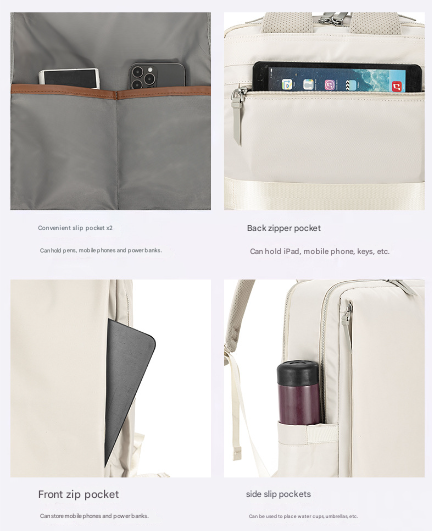 Pink Slim Minimalist Laptop Backpack - Shockproof & Anti-Theft Design, Travel-Friendly with Luggage Strap, Water-Resistant