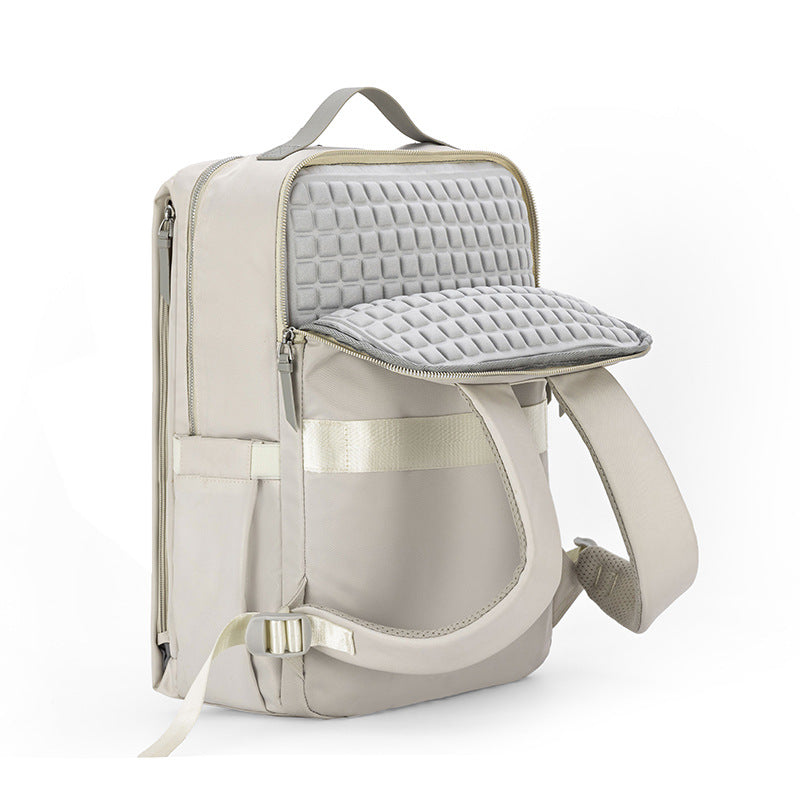 Pink Slim Minimalist Laptop Backpack - Shockproof & Anti-Theft Design, Travel-Friendly with Luggage Strap, Water-Resistant