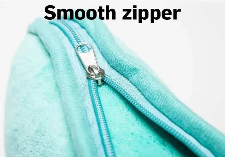 Pink 2-in-1 Plush Travel Blanket & Pillow Set - Soft Flannel with Luggage Strap & Carabiner (50x60in)