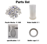 Unique 3D Puzzle Vase with Built-in Water Holder - Fun DIY Project (Blue Boat)
