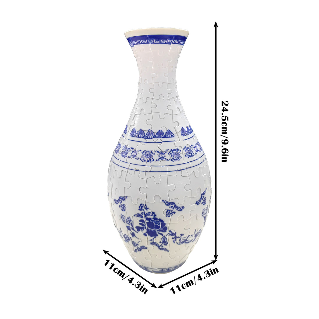 Unique 3D Puzzle Vase with Built-in Water Holder - Fun DIY Project (Castle)