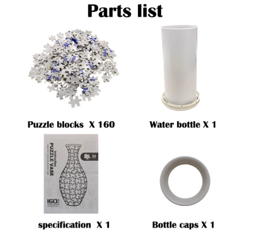 Unique 3D Puzzle Vase with Built-in Water Holder - Fun DIY Project (Autumn)