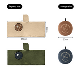 Khaki Cozy 4-in-1 Wearable Fleece Poncho Sleeping Bag - Multifunctional Camping Blanket with Detachable Hood