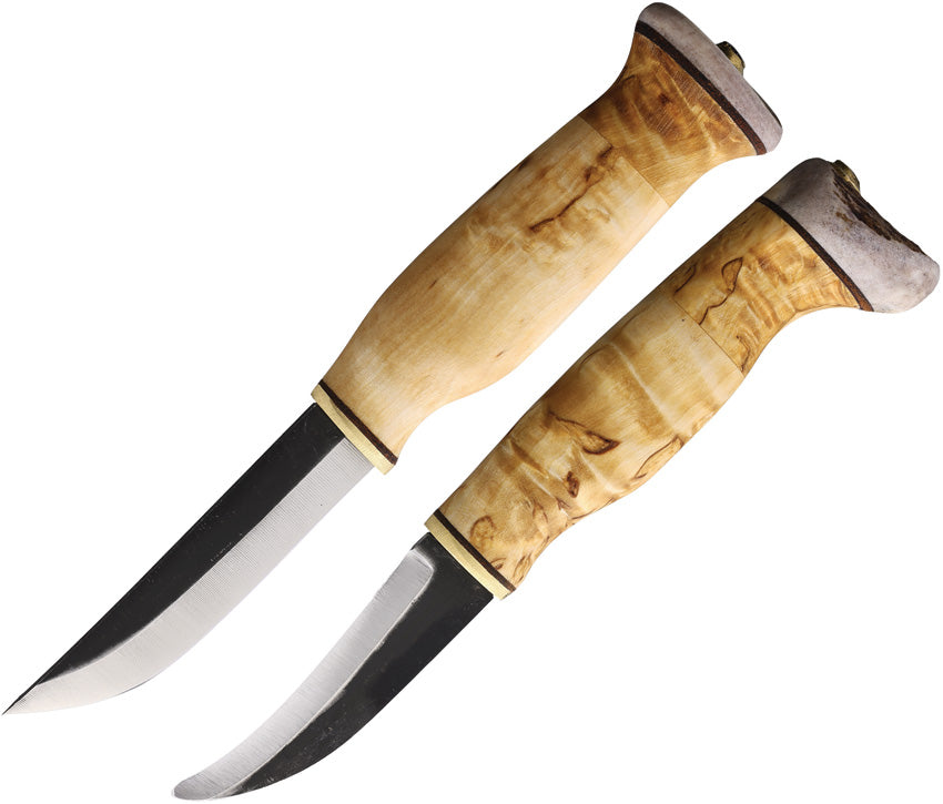 Wood Jewel Fixed Blade Set Curly