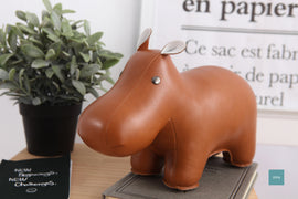 Zuny Bookend Classic Hippo Tan