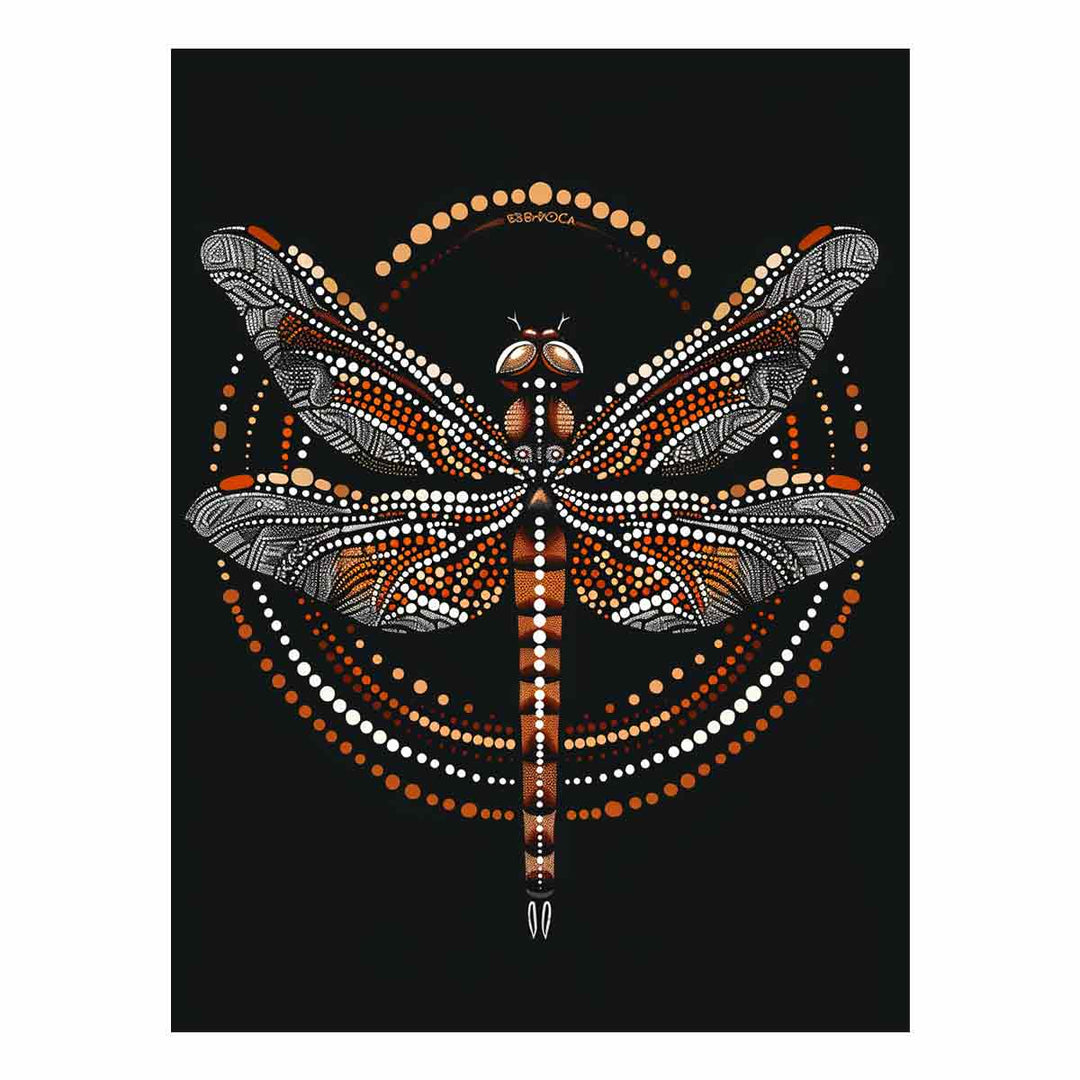 Dragon  Style of Aboriginal Dot Painting-0