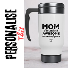 Personalised Travel Mug with a Handle