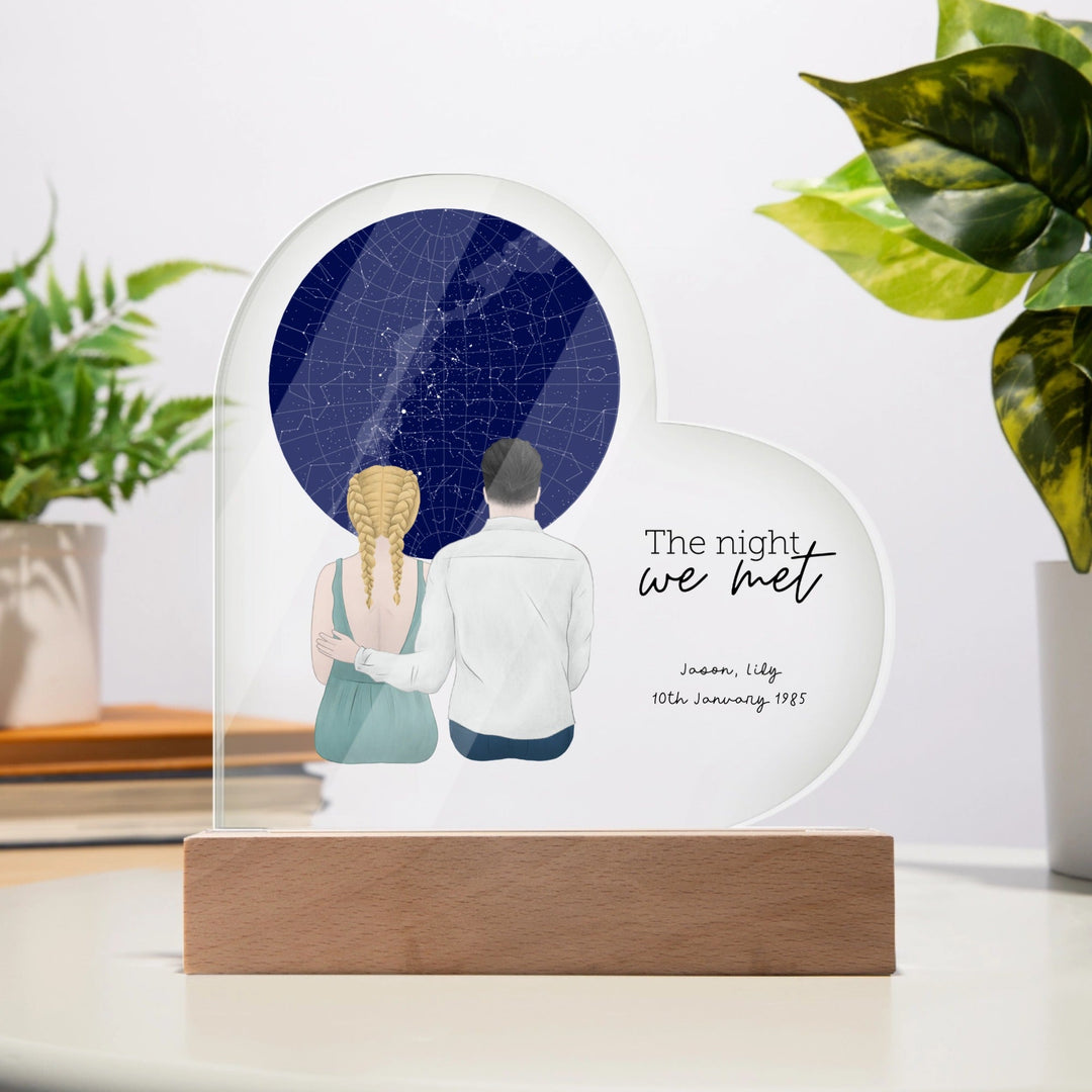 Personalised Acrylic Heart Plaque