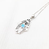 Shema Israel Hamsa Necklace with Star of David & Blue Opal-3
