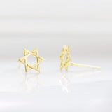 Order Israel 18k Gold Filled Star of David Stud Earrings-2