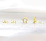 Order Israel 18k Gold Filled Star of David Stud Earrings-3