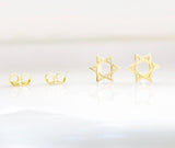 Order Israel 18k Gold Filled Star of David Stud Earrings-4