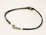 Silver-Plated Stainless Steel Star of David Cord Bracelet-2