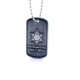 Order Israel Star of David Military Necklace - Am Israel Chai / Oct 7, 2023-1