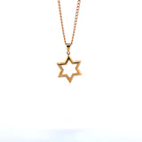 Hollow Star of David Pendant Necklace-4