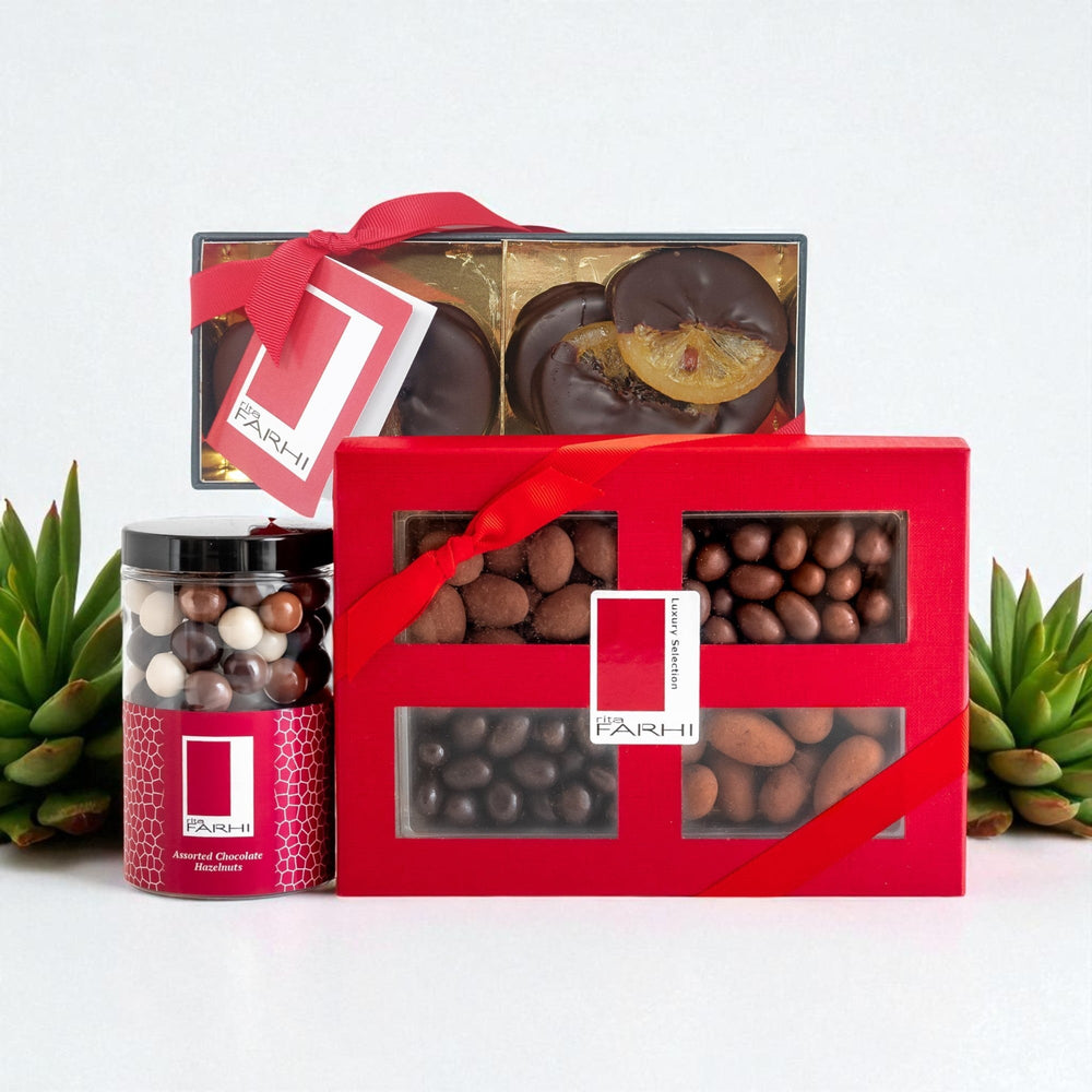 Luxury Chocolate Lovers Hamper with Nut Selections-1
