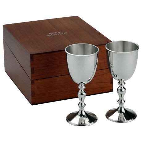 Royal Selangor Sovereign Goblet Pair - 16clÊ - G/Box