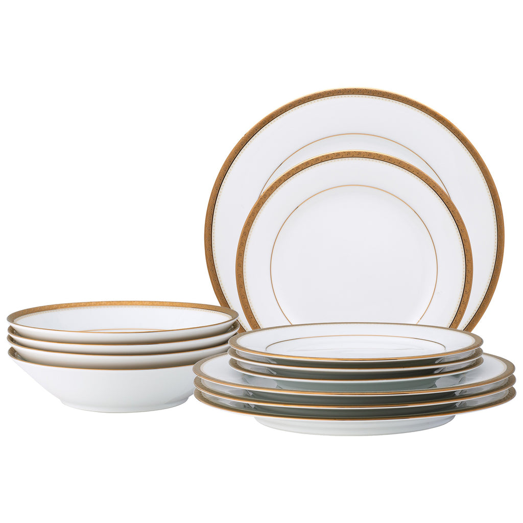 Noritake Dinnerware - Noritake Charlotta Gold Dinner Set | King of Knives