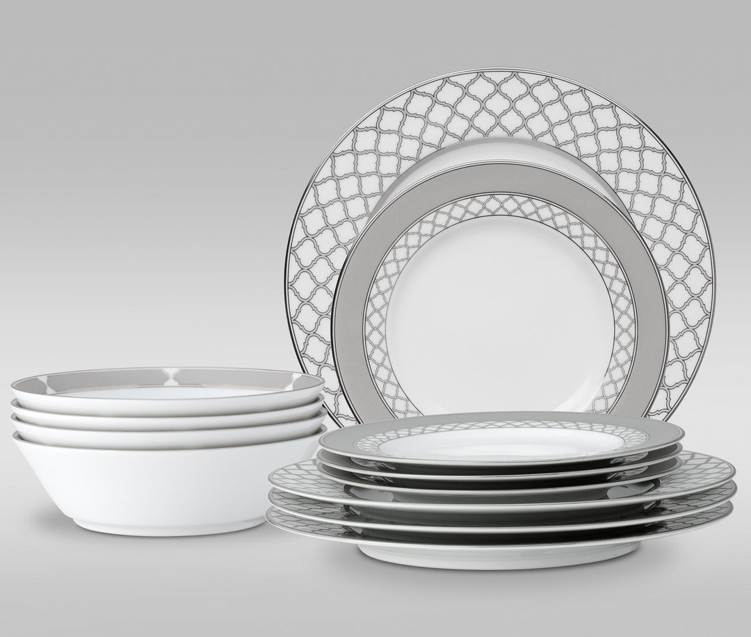 Noritake Dinnerware - Noritake Eternal Palace Platinum 12-Piece Dinner Set | King of Knives Australia