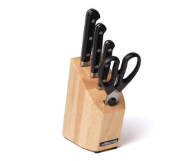 Arcos Opera 4-Piece Kitchen Knife Set. Forged NITRUM stainless steel blades and ergonomic POM handles make this professional-grade set perfect for various kitchen tasks.