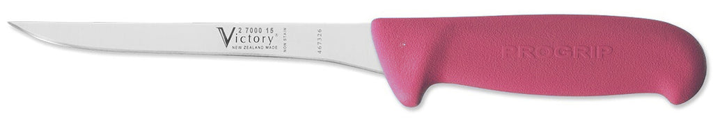 Victory Knives Flexible Straight Boning Knife Progrip Pink - 15cm