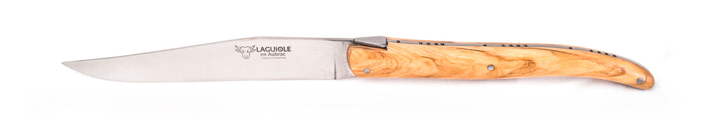 Laguiole En Aubrac Set of 6 Steak Knives Everyday Use - Olive Wood