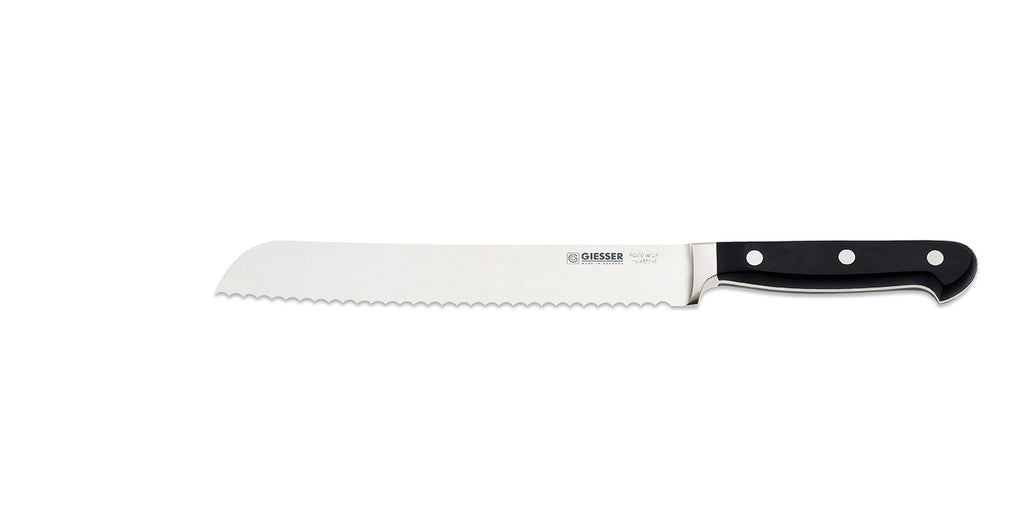 Giesser Bread knife, wavy edge, black