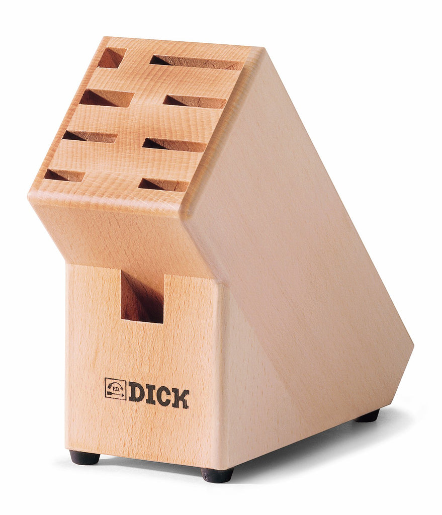 F.DICK WOODEN KNIFE BLOCK, EMPTY