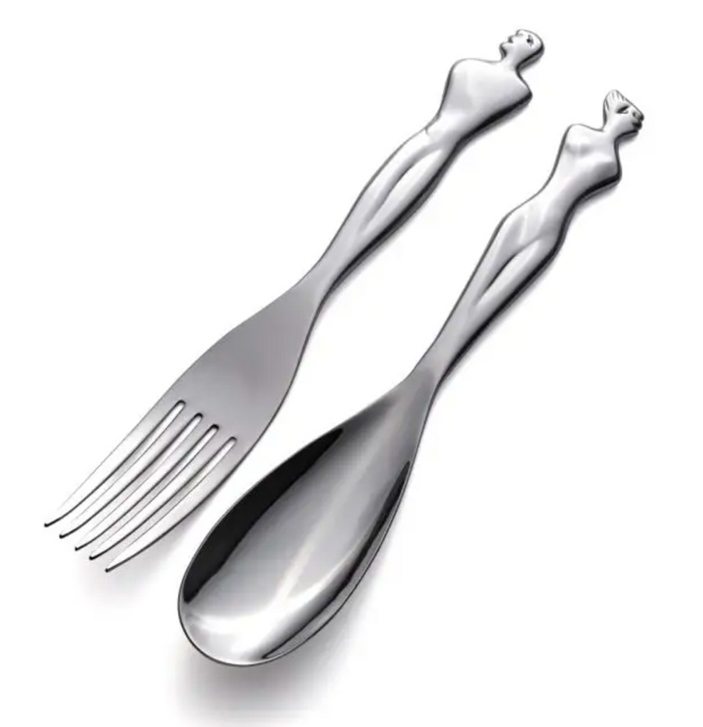 Carrol Boyes  SALAD SERVERS - woman coil