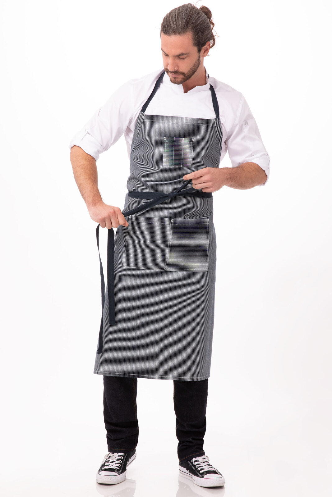 Chef Works Portland Chefs Bib Apron- Indigo Blue