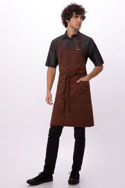 Chef Works Dorset Bib Apron- Rust