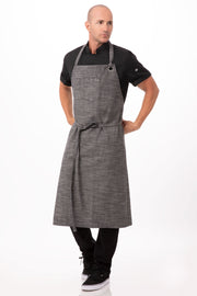 Chef Works Corvallis Chefs Bib Apron- Black Steel Grey