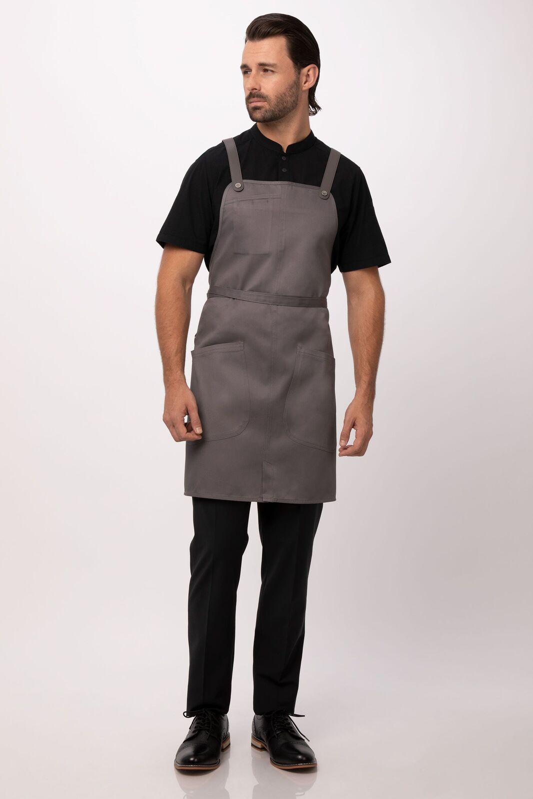 Chef Works Largo Bib Apron- Mushroom