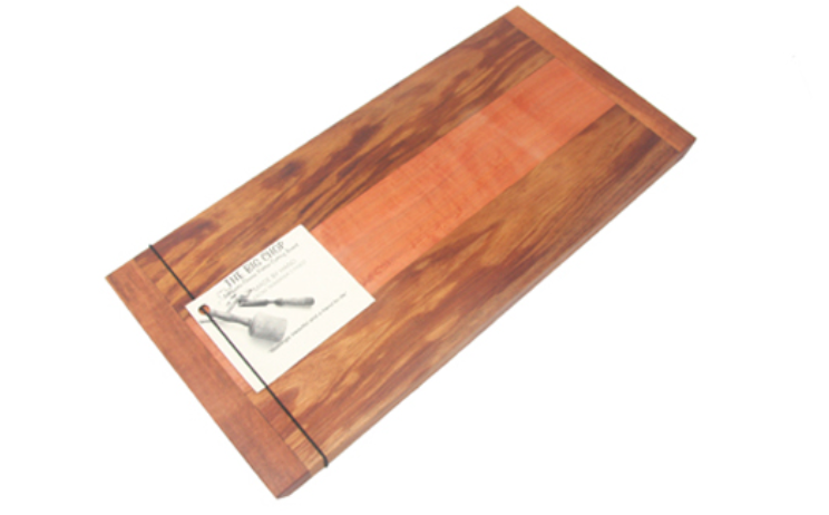 Big Chop Chesterman Presentation Antipasto Brunette - Antipasto Brunette 470 x 230 x 20 - Blackwood / Myrtle  - Includes 1 jar 220 gm Nurturing cream to maintain the wood