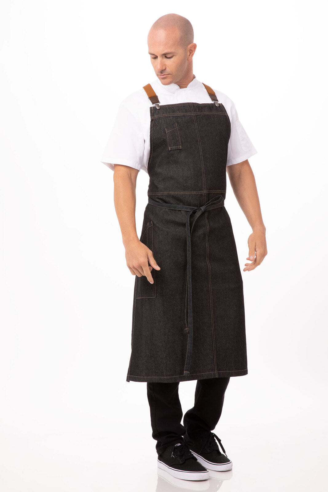 Chef Works Berkeley Chefs Bib Apron- Black