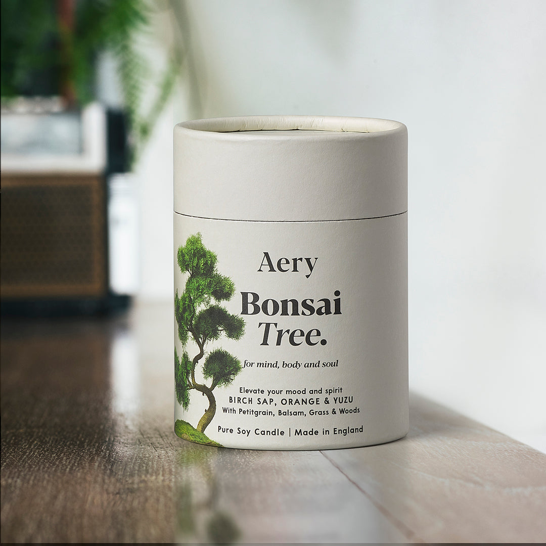 Aery Living Botanical 200g Soy Candle Bonsai Tree Birch Sap Orange Yuzu | Candles & Diffusers | King of Knives