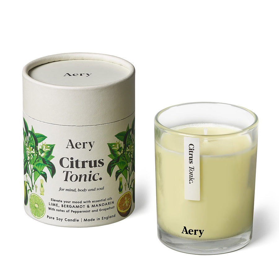 Aery Living Botanical 200g Soy Candle Citrus Tonic Lime Bergamot Mandarin | Candles & Diffusers | King of Knives