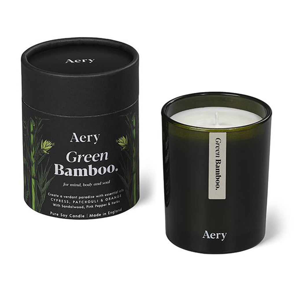 Aery Living Botanical Green 200g Soy Candle - Green Bamboo