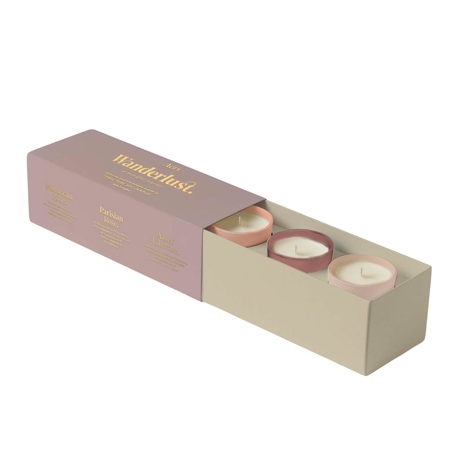 Aery Living Fernweh Gift Set Wanderlust – 3x150g Soy Candles