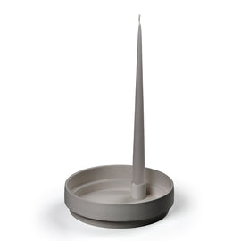 Aery Living Orbital Step Ceramic Candle Holder Large - Grey