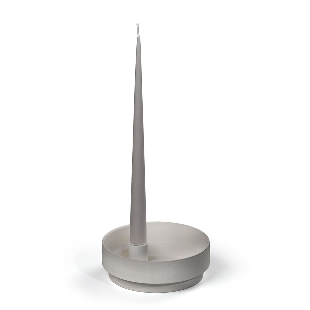 Aery Living Orbital Step Ceramic Candle Holder Medium - Grey