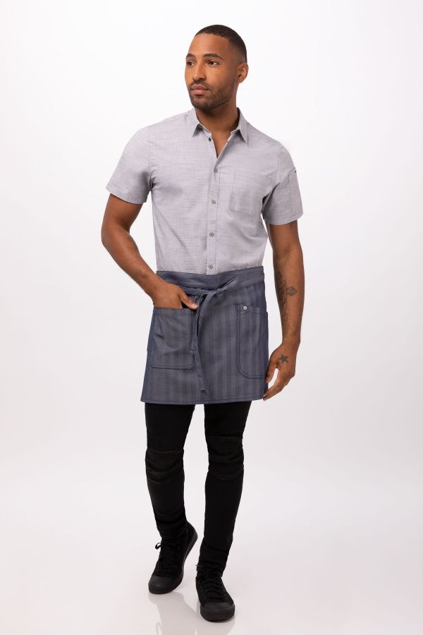 Chef Works Seattle Half Bistro Apron- Blue